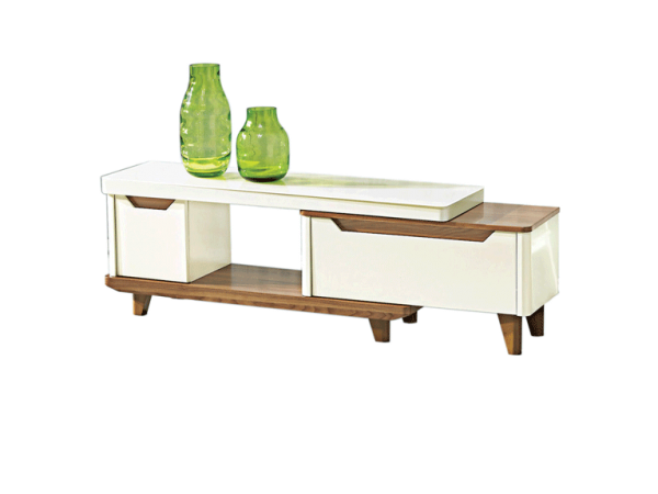 Bianca TV Console Double Drawers - Gloss Glass display
